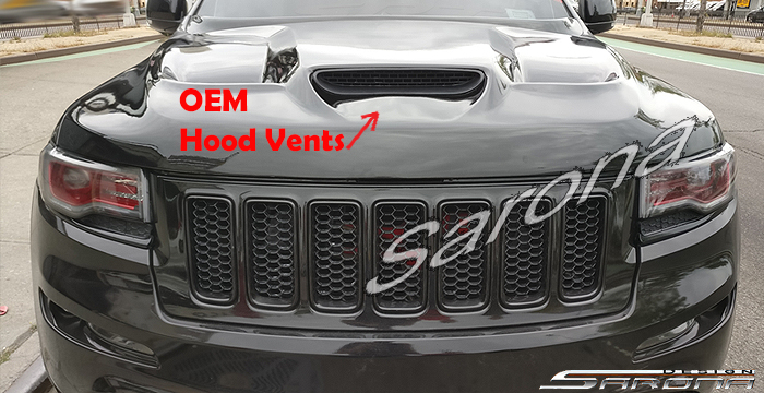 Custom Jeep Grand Cherokee  SUV/SAV/Crossover Hood (2011 - 2021) - $1290.00 (Part #JP-014-HD)